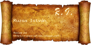 Ruzsa István névjegykártya