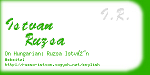 istvan ruzsa business card